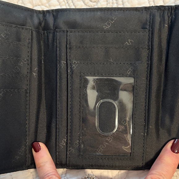 Vera Bradley Black Quilted Wallet with Logo - Picture 4 of 8